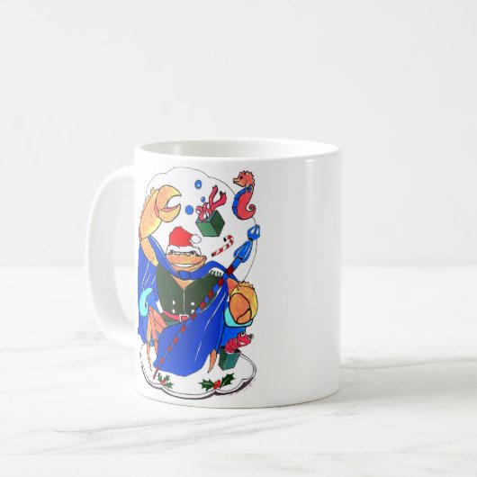 Whimsisches Weihnachtsfest Alaska Wildlife Coffee Kaffeetasse (Vorderseite Links)