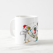 Whimsisches Weihnachtsfest Alaska Wildlife Coffee Kaffeetasse (Vorderseite Links)