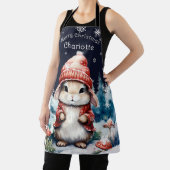 Whimsisches Weihnachtsfest Bunny Personalisiert Schürze (InSitu)