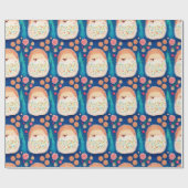 Whimsisches Weihnachtsfest-Igel Geschenkpapier (Flach)