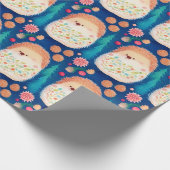 Whimsisches Weihnachtsfest-Igel Geschenkpapier (Ecke)