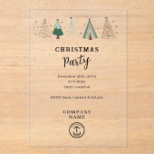 Whimsisches Weihnachtsfest im Unternehmen - Party Acryleinladungen (Vorderseite)