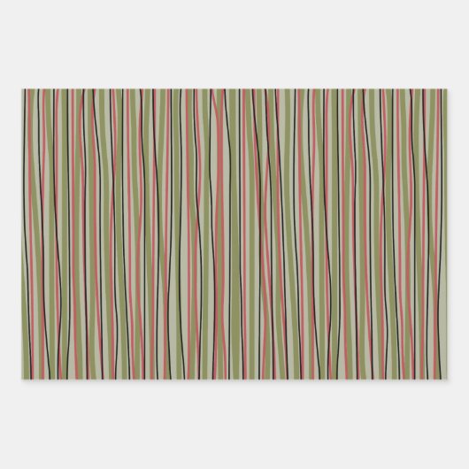 Whimsisches Weihnachtsfest - Kalligrafie - Zweige Geschenkpapier Set (Vorderseite 3)