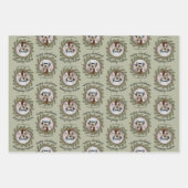 Whimsisches Weihnachtsfest - Kalligrafie - Zweige Geschenkpapier Set (Vorderseite)