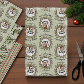 Whimsisches Weihnachtsfest - Kalligrafie - Zweige Geschenkpapier Set