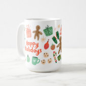 Whimsisches Weihnachtsfest-Tasse Kaffeetasse (Vorderseite Links)