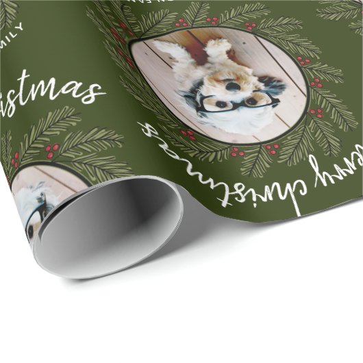 Whimsisches Weihnachtsgebäck - Kalligrafie - Zweig Geschenkpapier (Rolleneckpunkt)