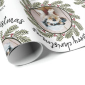 Whimsisches Weihnachtsgebäck - Kalligrafie - Zweig Geschenkpapier (Rolleneckpunkt)