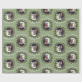 Whimsisches Weihnachtsgebäck - Kalligrafie - Zweig Geschenkpapier (Flach)