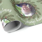 Whimsisches Weihnachtsgebäck - Kalligrafie - Zweig Geschenkpapier (Rolleneckpunkt)