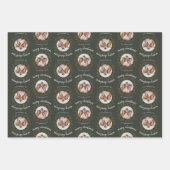 Whimsisches Weihnachtsgebäck - Kalligrafie - Zweig Geschenkpapier Set (Vorderseite 2)