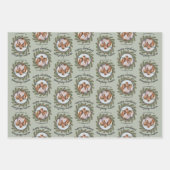 Whimsisches Weihnachtsgebäck - Kalligrafie - Zweig Geschenkpapier Set (Vorderseite 3)