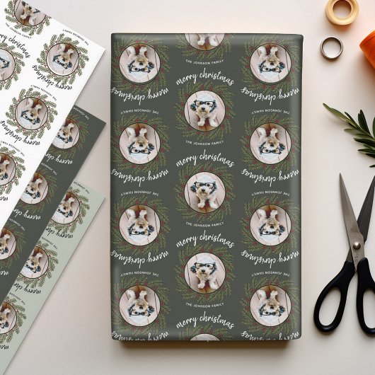 Whimsisches Weihnachtsgebäck - Kalligrafie - Zweig Geschenkpapier Set