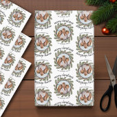 Whimsisches Weihnachtsgebäck - Kalligrafie - Zweig Geschenkpapier Set