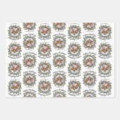 Whimsisches Weihnachtsgebäck - Kalligrafie - Zweig Geschenkpapier Set (Vorderseite 3)