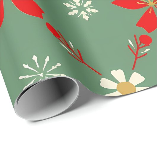 Whimsisches Weihnachtsgebäck Strumpf Pattern Geschenkpapier (Rolleneckpunkt)