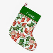 Whimsisches Weihnachtsgebäck Strumpf Pattern Großer Weihnachtsstrumpf (Vorderansicht (hängend))