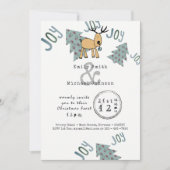 Whimsisches Weihnachtsgebäck Typset Cartoon Reinde Einladung (Vorderseite)