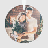 Whimsisches Weihnachtsgebäck und Foto | Joyeux Noë Ornament (Rückseite)