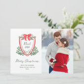Whimsisches Weihnachtsgebäck und Foto | Weihnachte Feiertagskarte (Stehend Vorderseite)