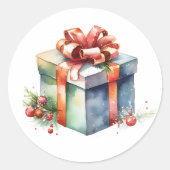 Whimsisches Weihnachtsgebäck Weihnachtsgeschenk Si Runder Aufkleber (Vorderseite)