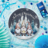 Whimsisches Weihnachtsgenom-Party | Blau Pappteller (Party)