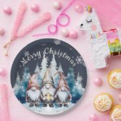 Whimsisches Weihnachtsgenom-Party | Blau Pappteller (Party)