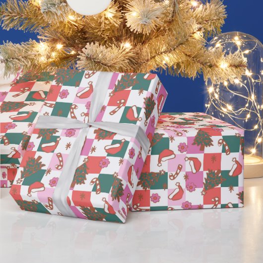 Whimsisches Weihnachtsgeschenk Weihnachtsmannmütze Geschenkpapier (Feiertage)