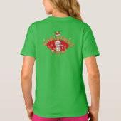 Whimsisches Weihnachtsgingerbrot Letter E Girl T-Shirt (Rückseite)