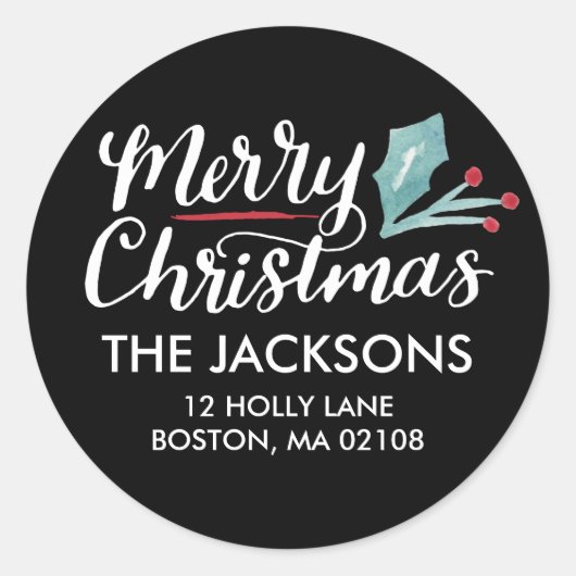 Whimsisches Weihnachtskollektiv Runder Aufkleber (Vorderseite)