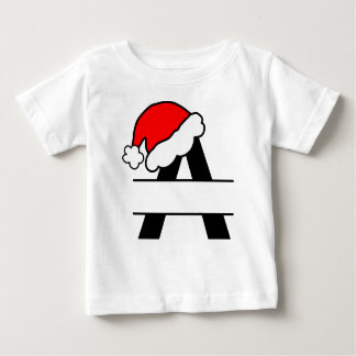 Whimsisches Weihnachtskonzept Alphabet "A" Design Baby T-shirt