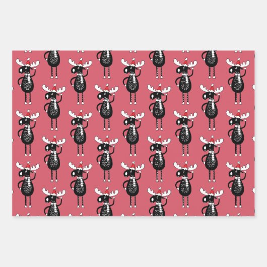 Whimsisches Weihnachtsmoose Geschenkpapier Set (Vorderseite 3)