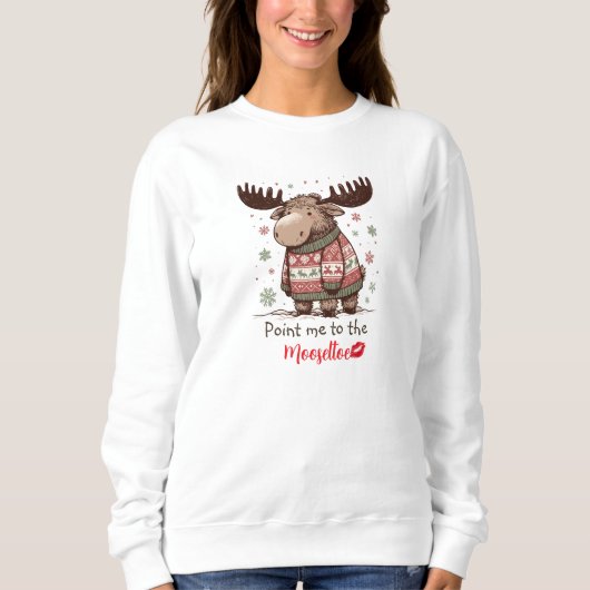 Whimsisches Weihnachtsmoose Sweatshirt (Vorderseite)