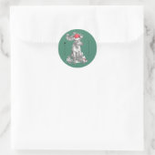 Whimsisches Weihnachtsmoose Wildlife Runder Aufkleber (Tasche)