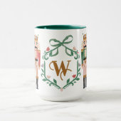 Whimsisches Weihnachtsnährkracker Monogram Bow Tasse (Zentrum)