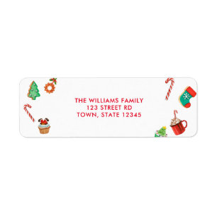 Whimsisches Weihnachtsrücksendesiegel