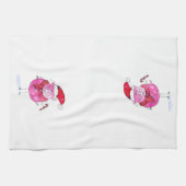 Whimsisches Weihnachtsschwein Geschirrtuch (Horizontal)