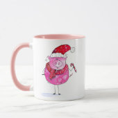 Whimsisches Weihnachtsschwein Tasse (Links)