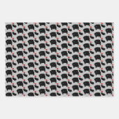 Whimsisches Weihnachtstiertrio Geschenkpapier Set (Vorderseite 3)