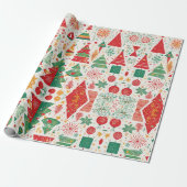 Whimsisches Weihnachtswaldwrapping-Papier Geschenkpapier (Ungerollt)