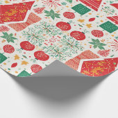 Whimsisches Weihnachtswaldwrapping-Papier Geschenkpapier (Ecke)