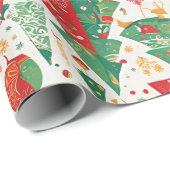 Whimsisches Weihnachtswaldwrapping-Papier Geschenkpapier (Rolleneckpunkt)