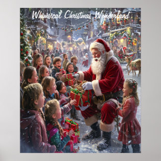 Whimsisches Weihnachtswonderland-Poster Poster