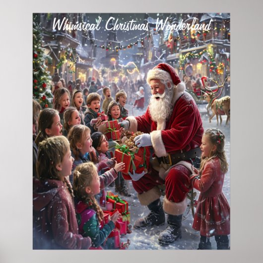 Whimsisches Weihnachtswonderland-Poster Poster (Vorne)