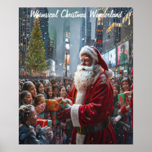 Whimsisches Weihnachtswonderland-Poster Poster