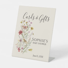 Whimsisches Wildblume Baby in Blütenkarten & Gesch Sockelschild