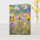 Whimsisches Wildblumen-Beileid Karte (Gelbe Blume)