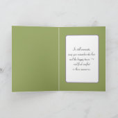 Whimsisches Wildblumen-Beileid Karte (Innenseite)