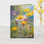 Whimsisches Wildblumen-Beileid Karte (Gelbe Blume)