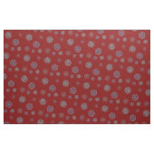 Whimsisches Winterschneeflockenmuster dunkelrot, A Stoff (Fat Quarter (45,7 x 55,9 cm))